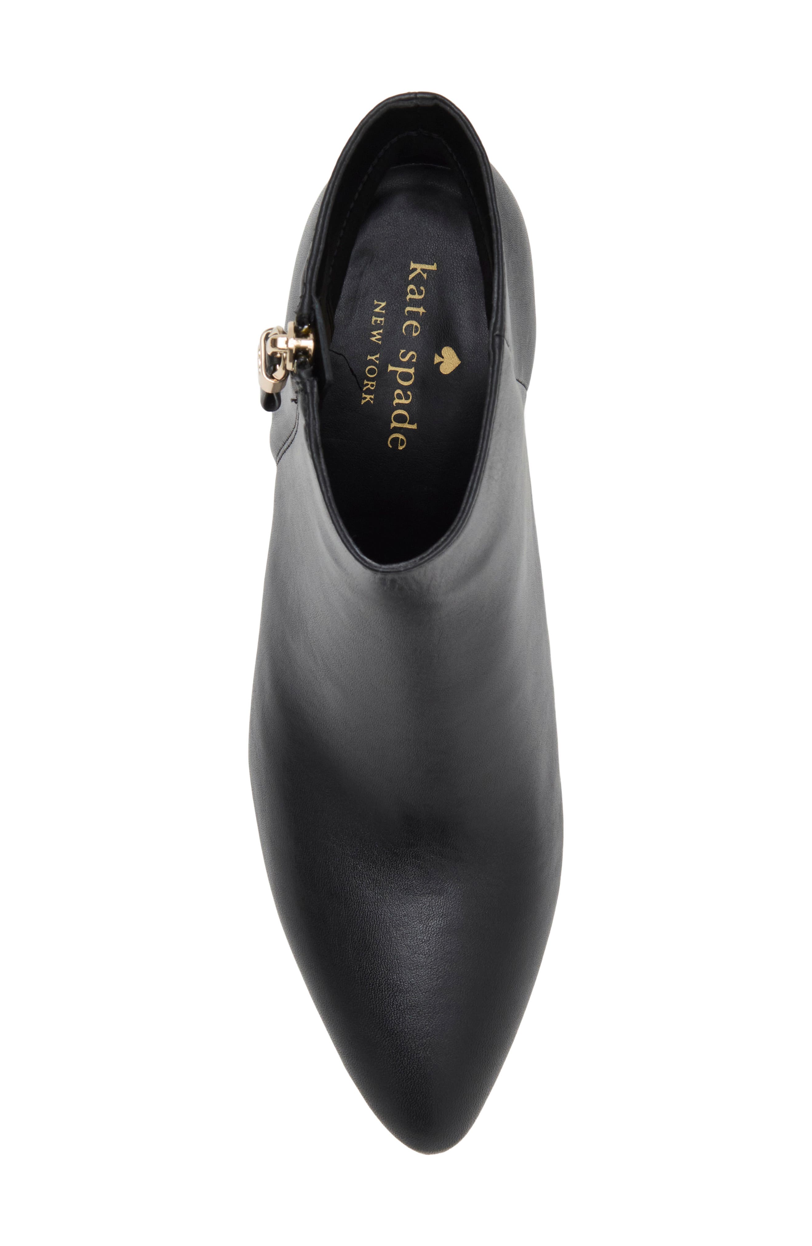 Abbelina Leather Ankle Bootie, Alternate, color, BLACK