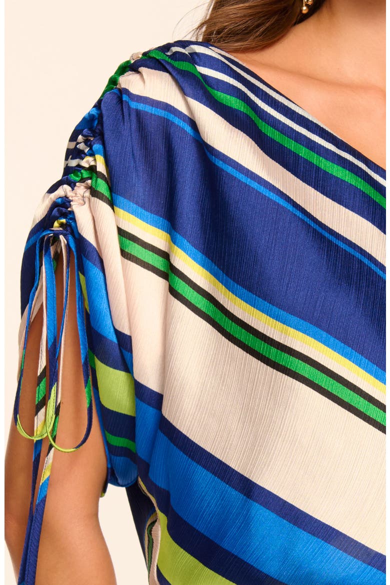 Delara Stripe Satin One-Shoulder Top, Alternate, color, ULTRAMARINE STRIPE