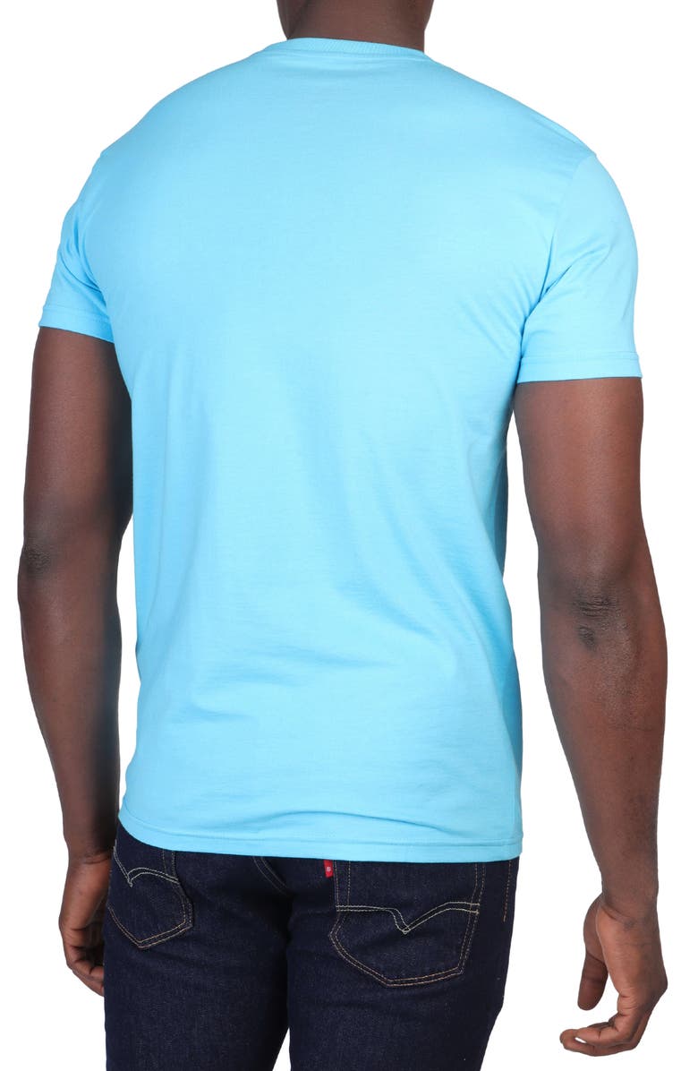 TailorByrd Vibrant Crewneck Mélange Cotton Blend T-Shirt, Alternate, color, Aqua