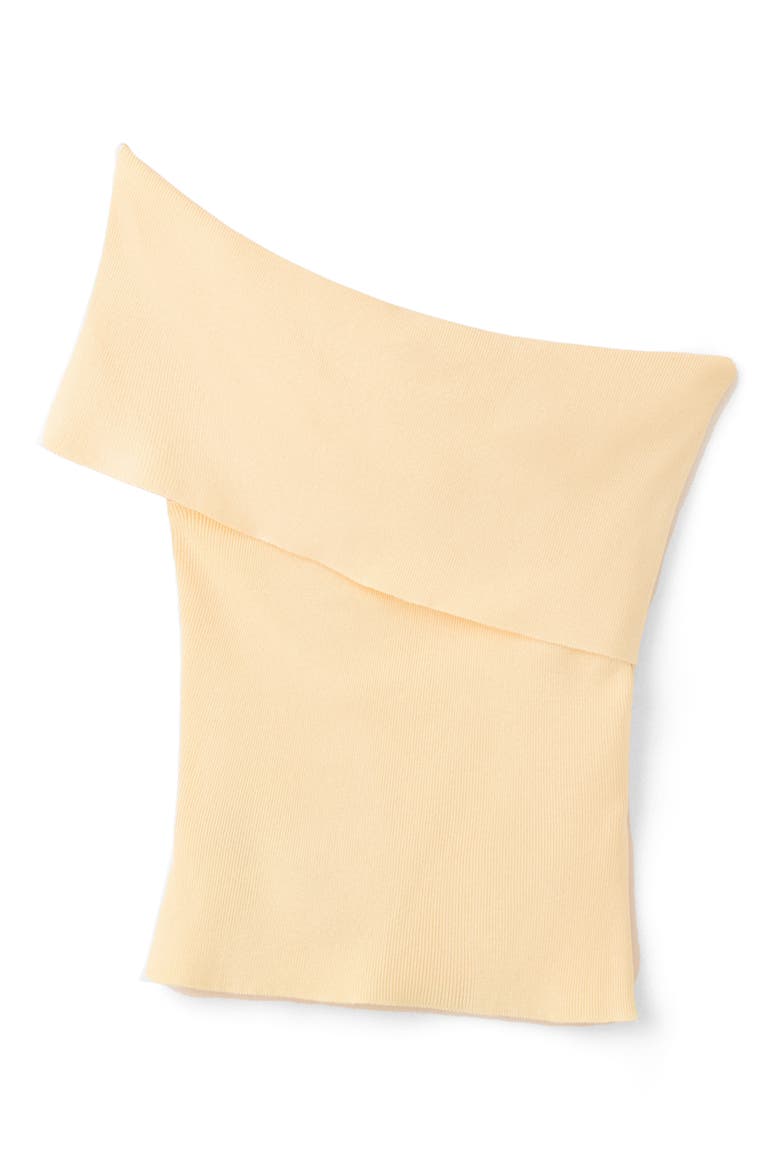 Off the Shoulder Rib Top, Alternate, color, VANILLA