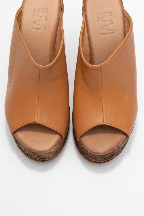 Forever & Always Shoes Nelly Leather Platform Sandal In Brown