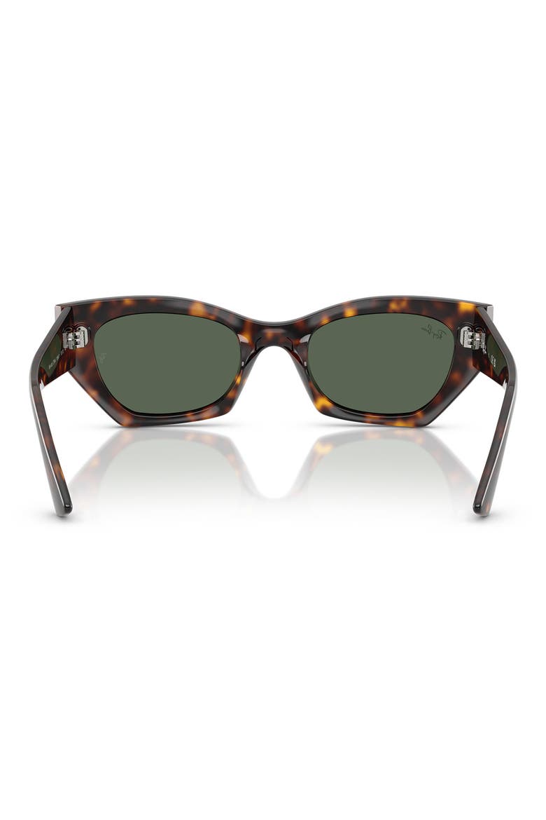 Zena 49mm Geometric Sunglasses, Alternate, color, HAVANA / DARK GREEN