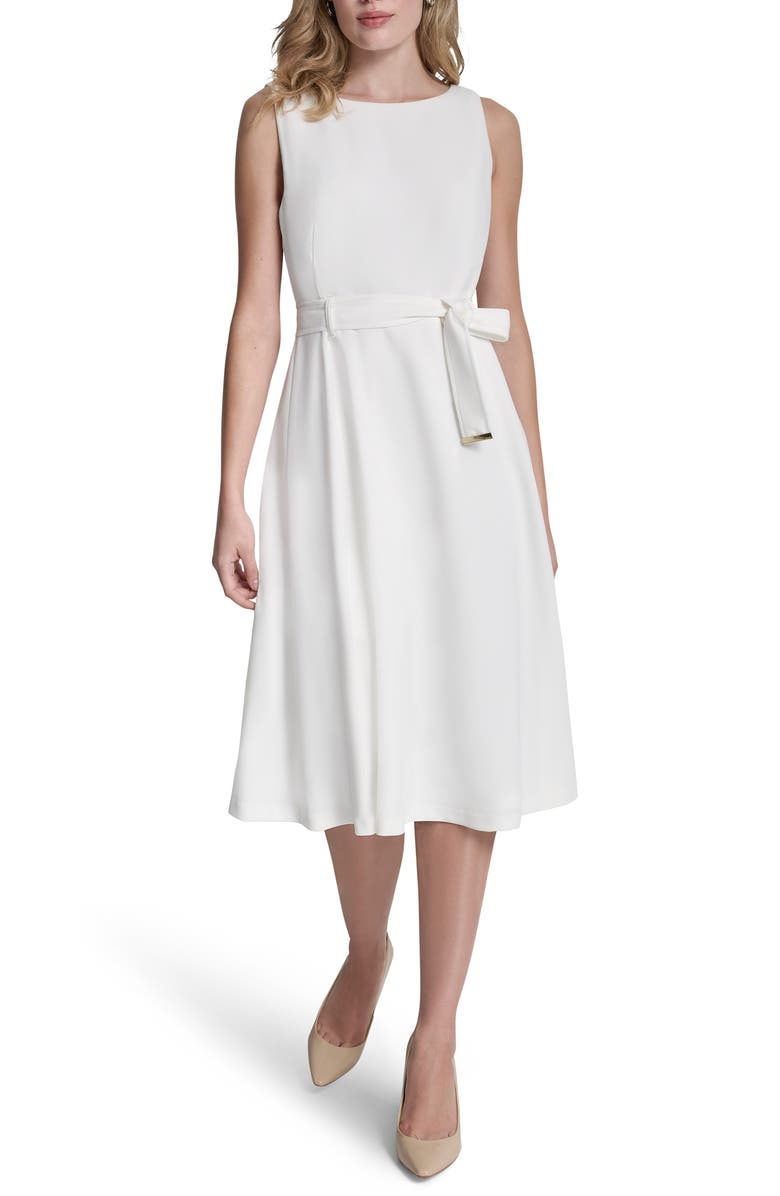 DKNY Sleeveless A-line Midi Dress, Main, color, 
