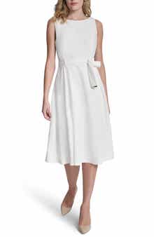 DKNY Sleeveless A-line Midi Dress