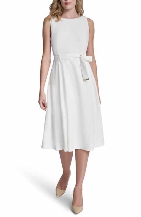 DKNY Sleeveless A-line Midi Dress