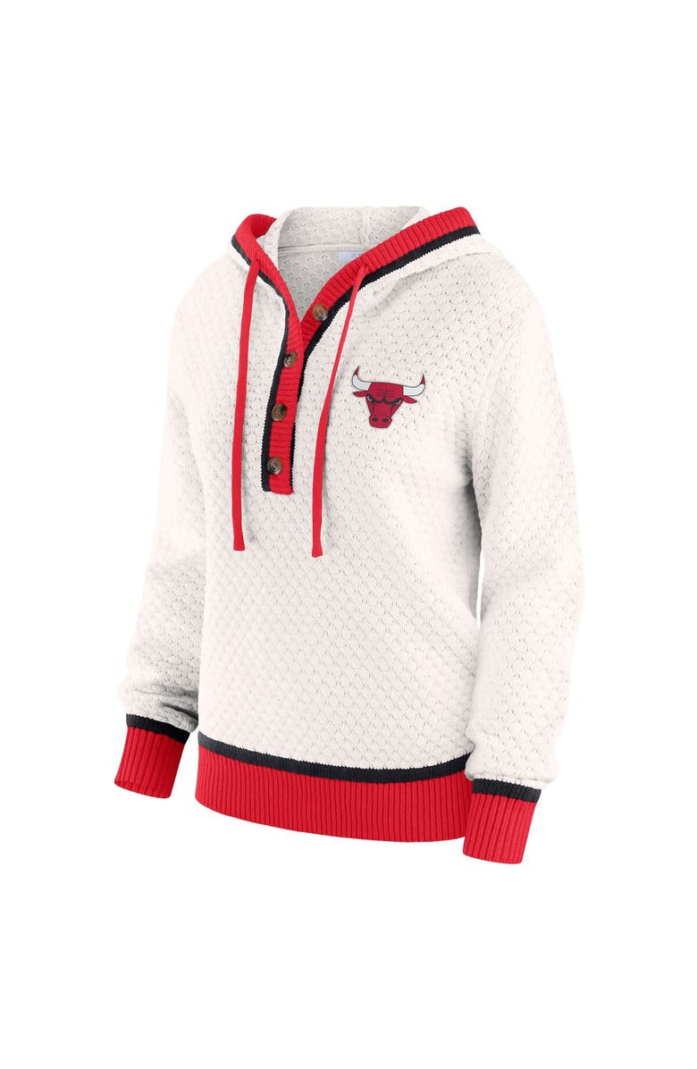 WEAR by Erin Andrews Women's WEAR by Erin Andrews White Chicago Bulls Plus Size Hoodie Sweater, Alternate, color, White