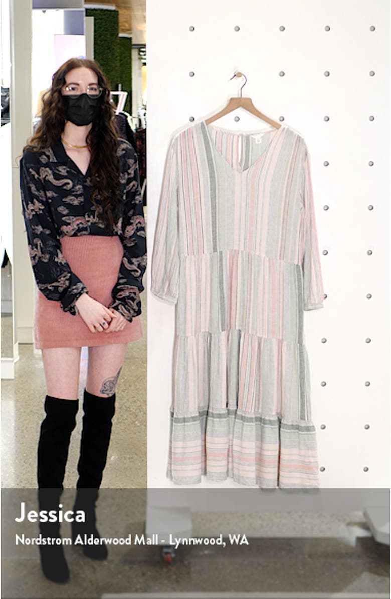 Long Sleeve Tiered Midi Dress, sales video thumbnail