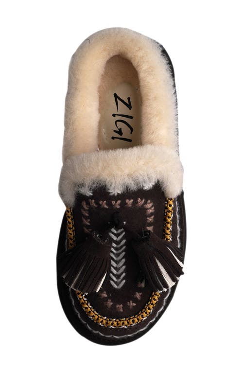 Zigi Faux Fur Platform Bootie In Brown Suede