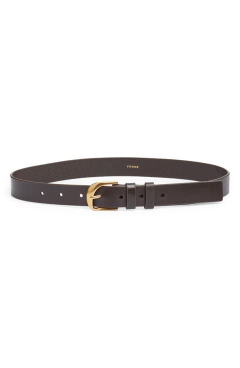 Twist Buckle Leather Belt