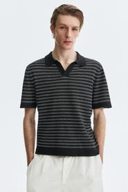 H&M Regular Fit Linen-blend Polo Shirt
