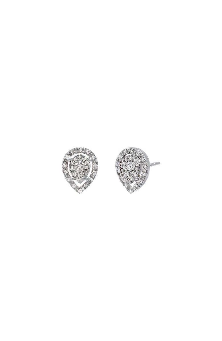 BY ADINA EDEN Diamond Pave Pear Stud Earring 14K, Main, color, 