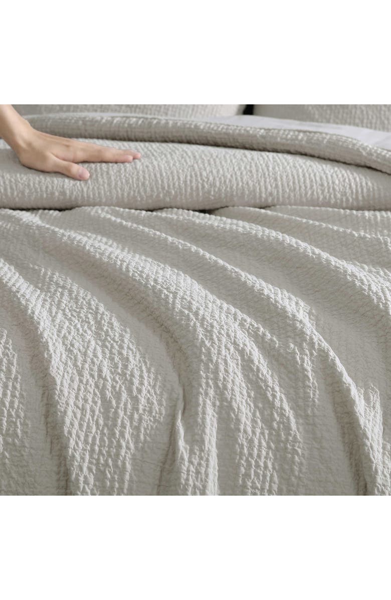 Vera Wang Puckered Comforter Set, Alternate, color, Silver Leaf