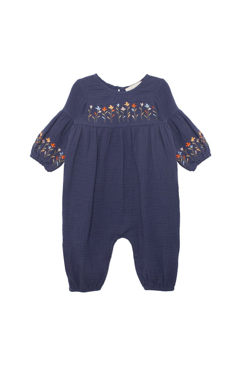Mabel + Honey Clara Romper, Main, color, Blue