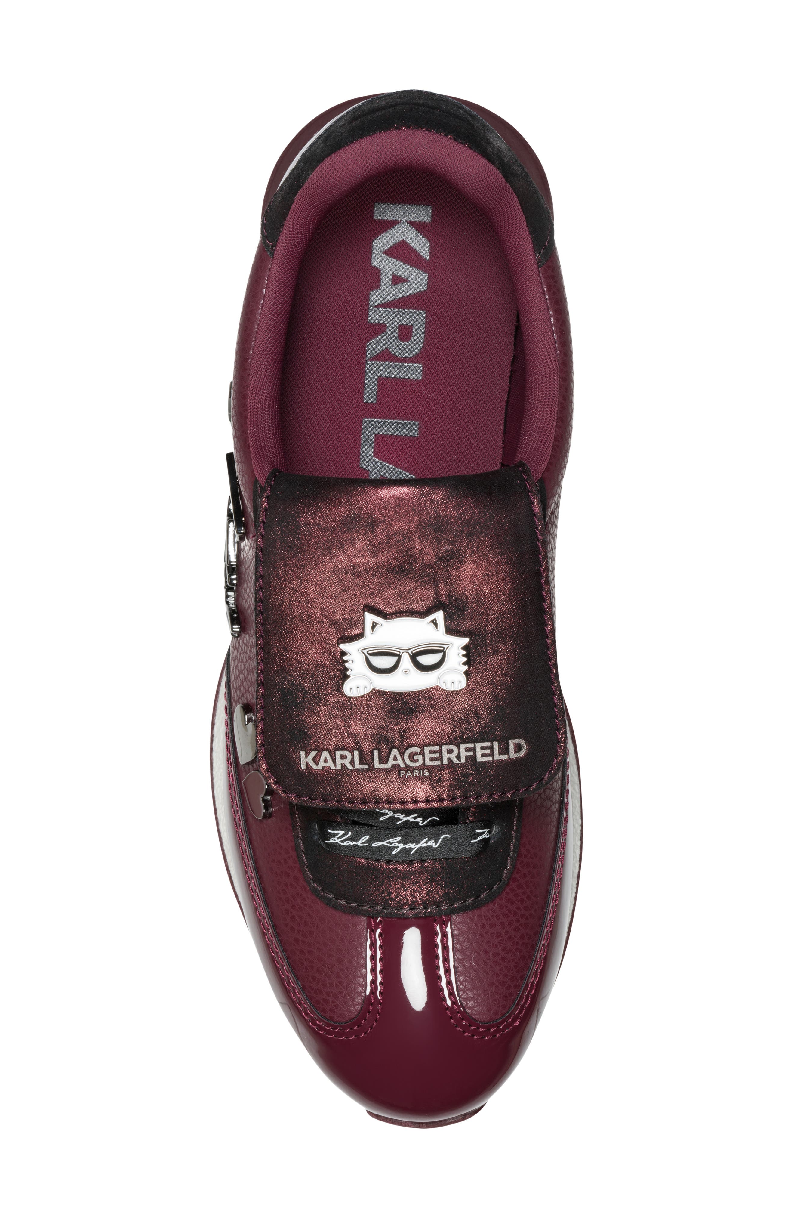 Minia Pins Lace Up Sneaker, Alternate, color, BURGUNDY