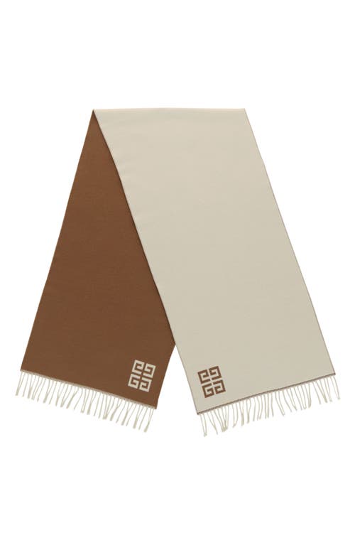 Givenchy 4g Reversible Wool Scarf In Neutral