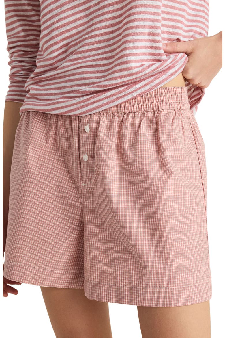 Organic Cotton Poplin Boxer Shorts, Main, color, Ash Rose Multi