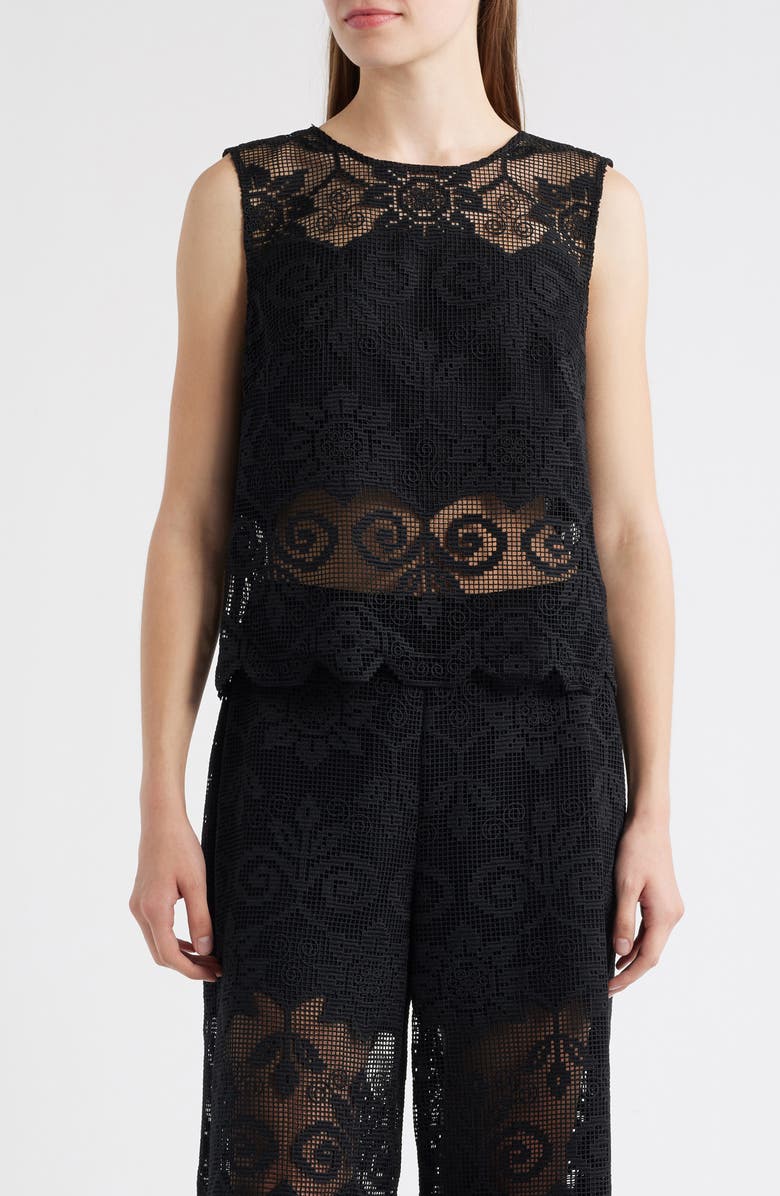 KOBI HALPERIN Shelly Lace Sleeveless Top, Main, color,