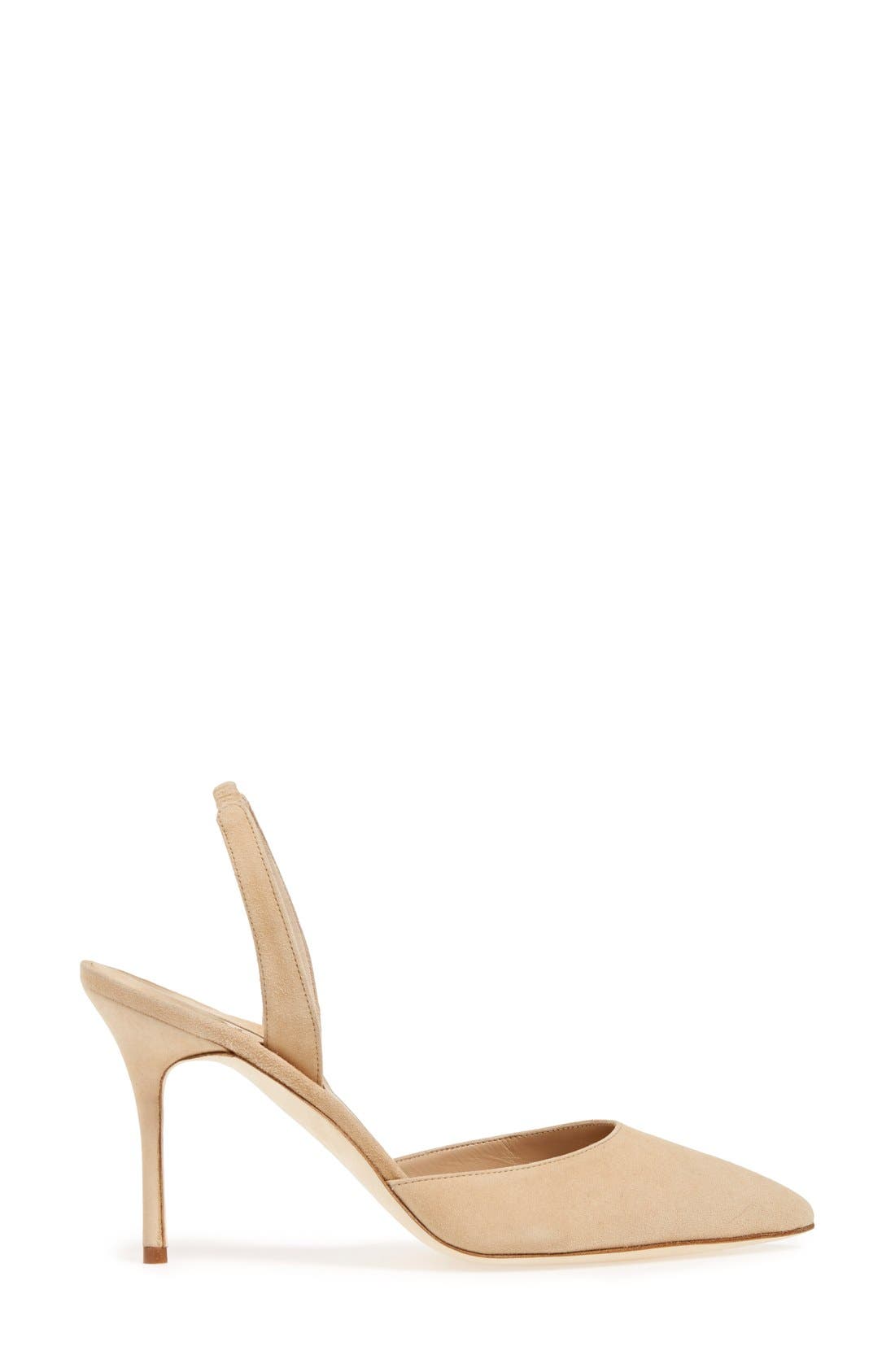 'Carolyne' Slingback Pump, Alternate, color, BEIGE SUEDE