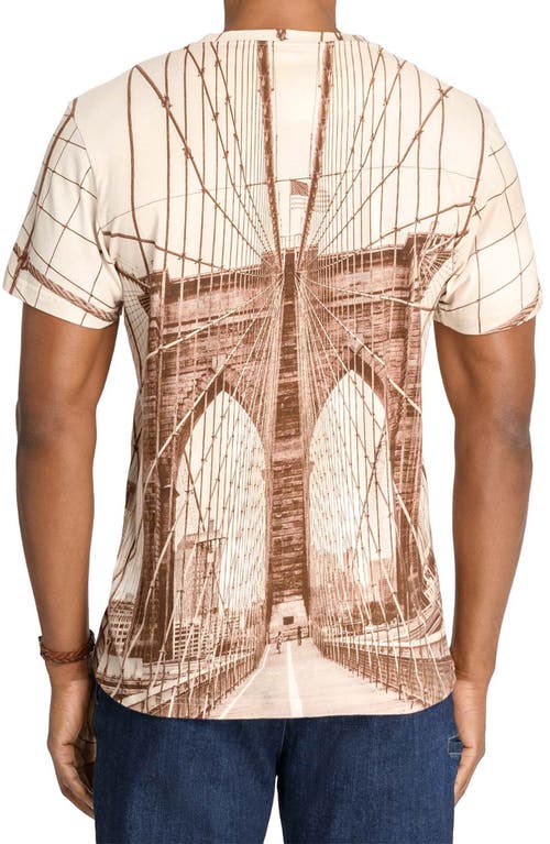Brooklyn Brigade Brooklyn Bridge T Shirt Crew In Stone