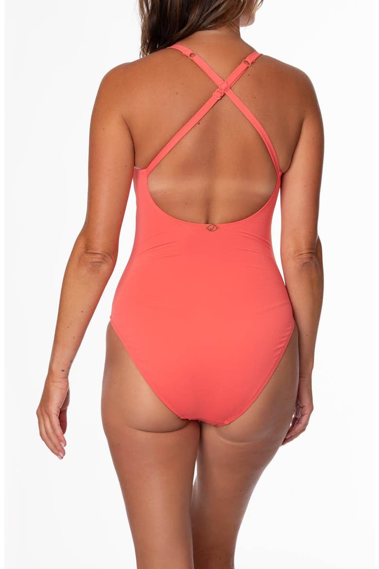 Paris One-Piece Swimsuit, Alternate, color, SPICED CORAL
