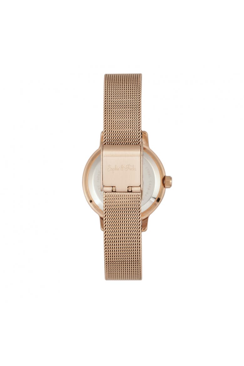 Sophie & Freda Cambridge Bracelet Watch w/Swarovski Crystals, Alternate, color, Rose Gold