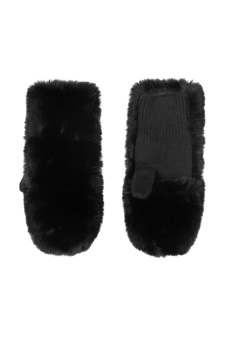 Faux Fur Pop Top, Alternate, color, Black
