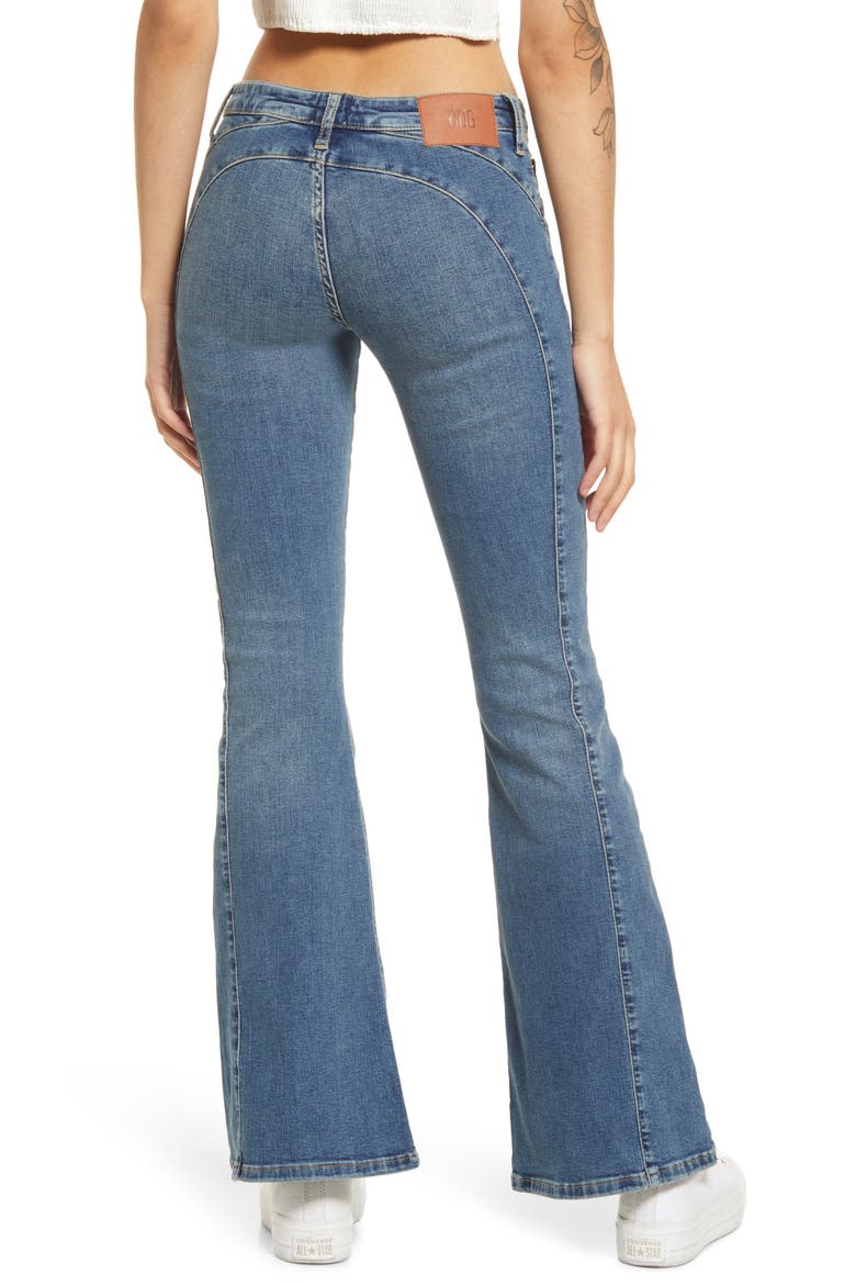 Curve Flare Jeans, Alternate, color, MID VINTAGE