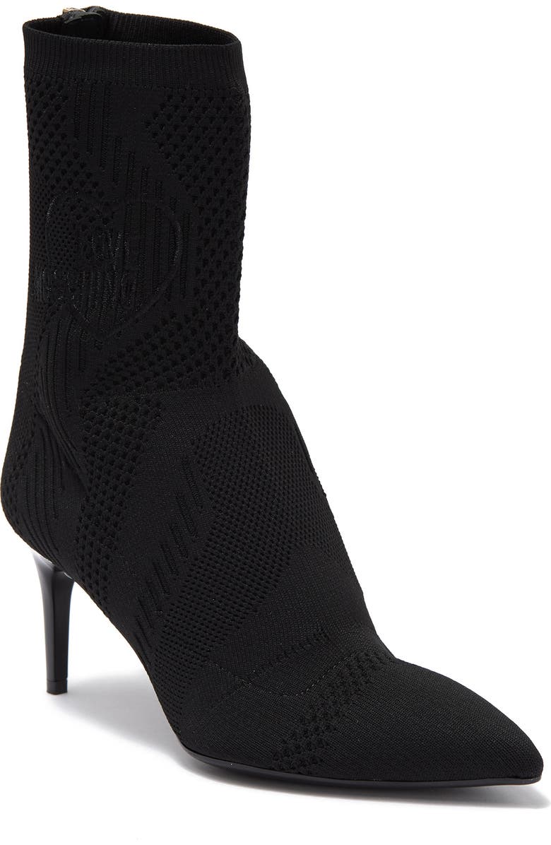 Love Moschino Sock Knit Bootie, Main, color,