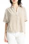 Textured Stripe Camp Shirt
