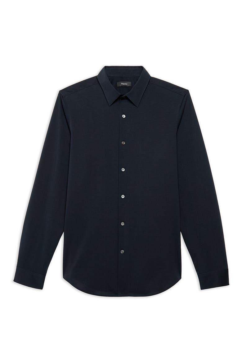 Sylvain ND Structure Knit Button-Up Shirt, Alternate, color, ECLIPSE
