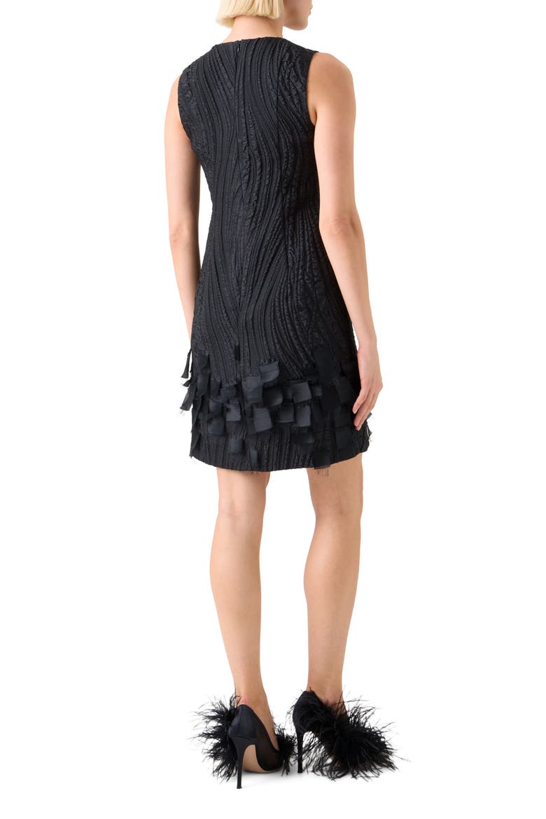 Waves Jacquard Sheath Dress, Alternate, color, BLACK