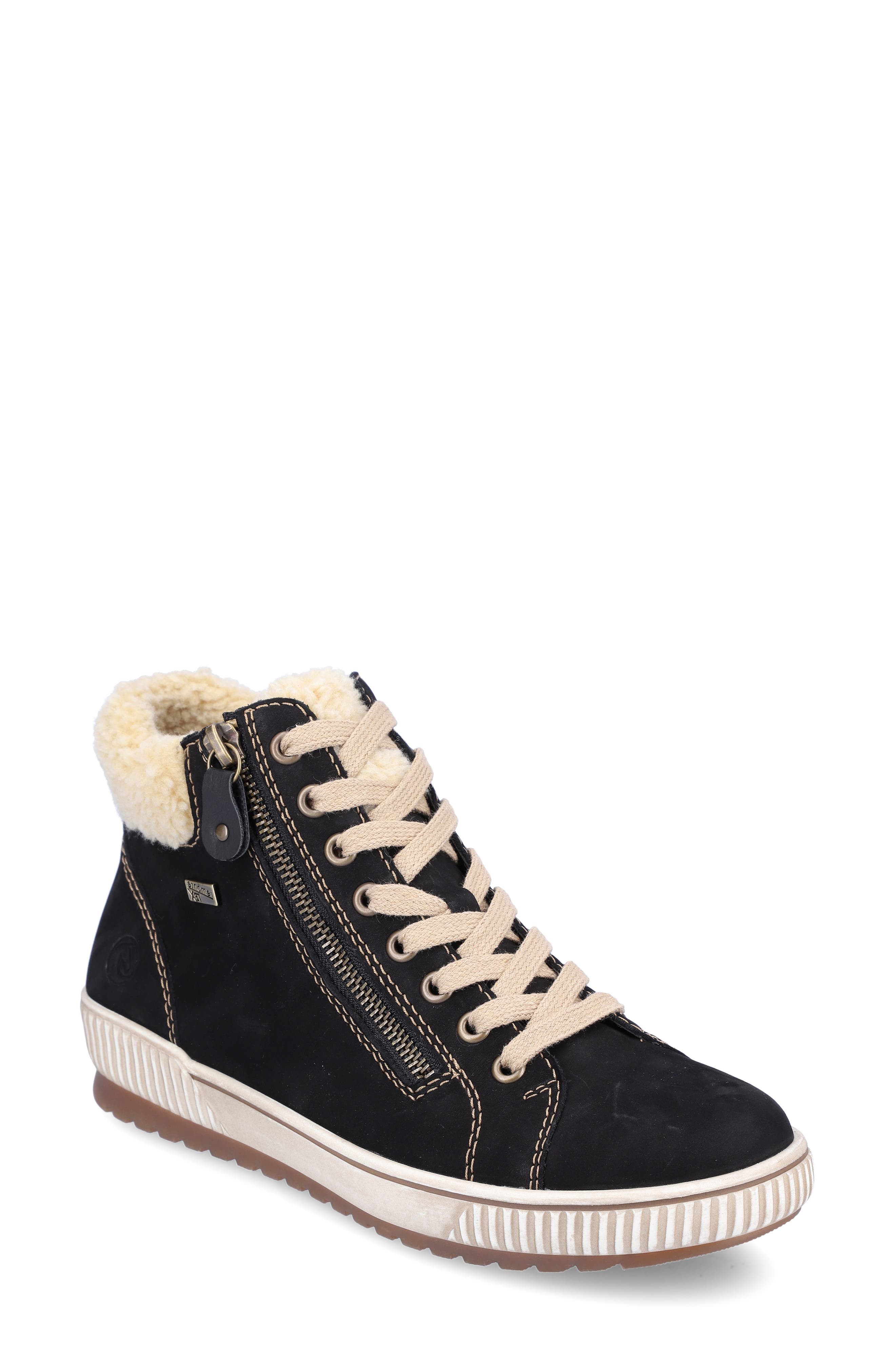 REMONTE Maditta 70 Faux Shearling Trim Sneaker, Main, color, 