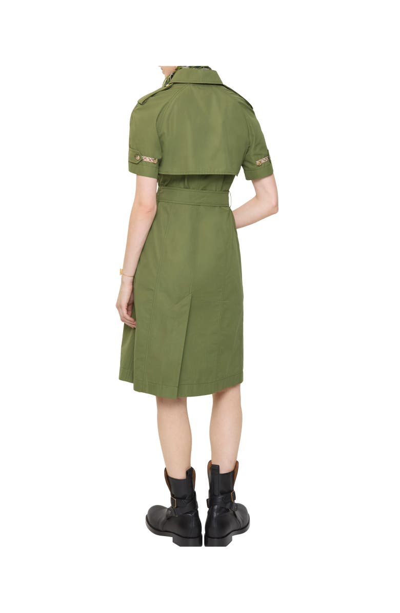 Burberry Cotton Poplin Trench Dress, Alternate, color, Pasture Green