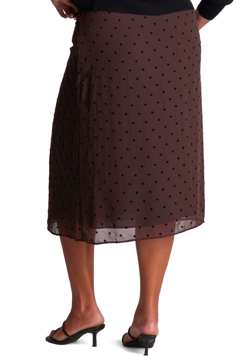 Sable Polka Dot Midi Skirt, Alternate, color, COCO POLKA