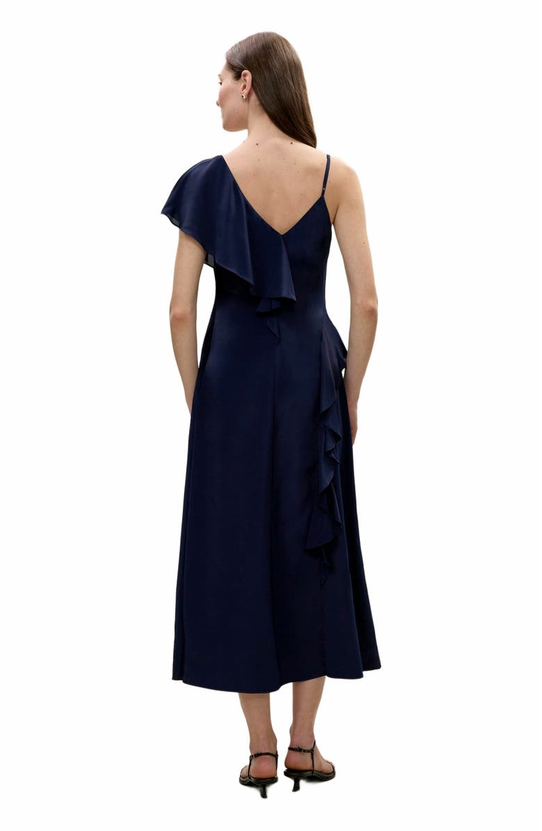 Rebecca Taylor Irie Silky Dress, Alternate, color, Navy