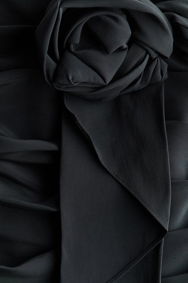 Appliquéd Mini Skirt, Alternate, color, Black