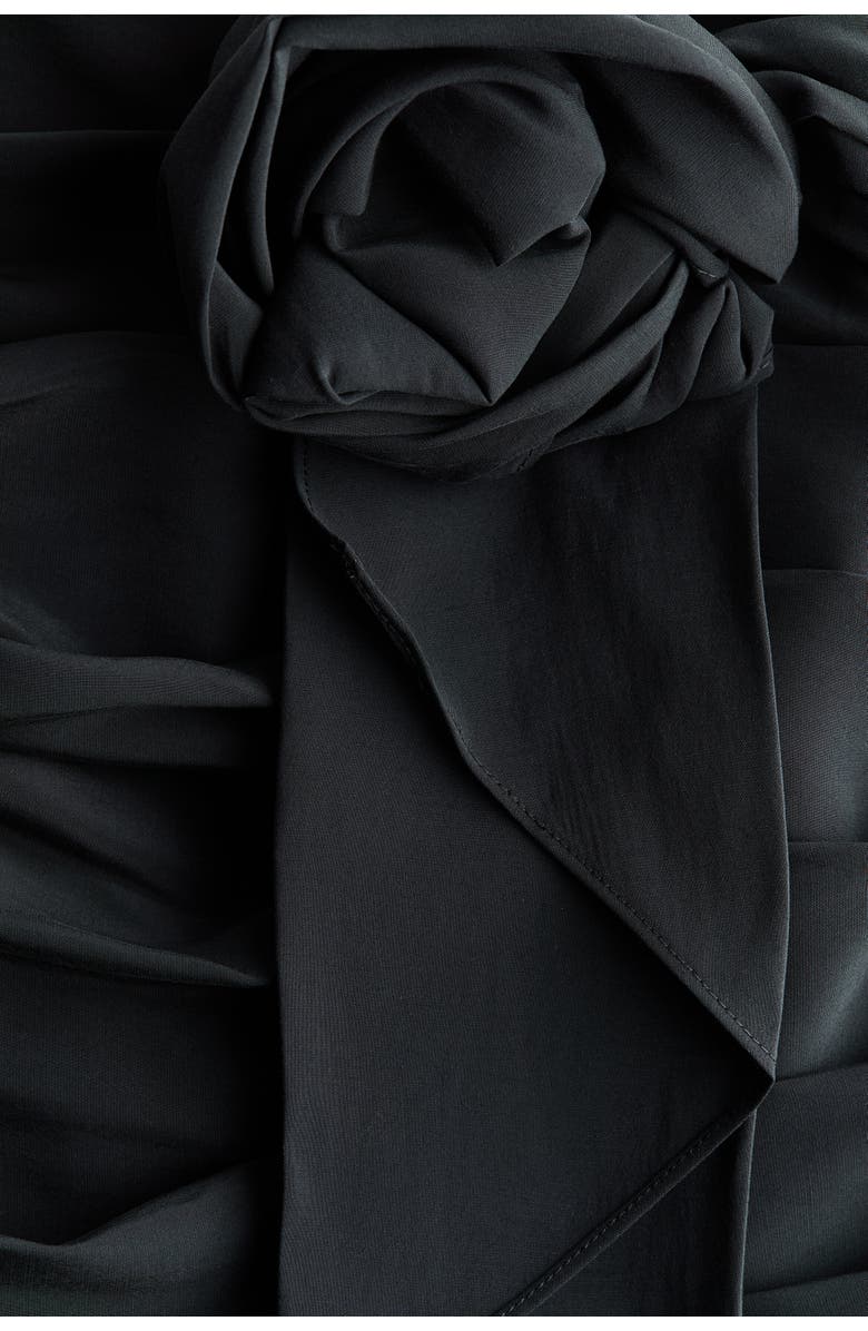 H&M Appliquéd Mini Skirt, Alternate, color, Black