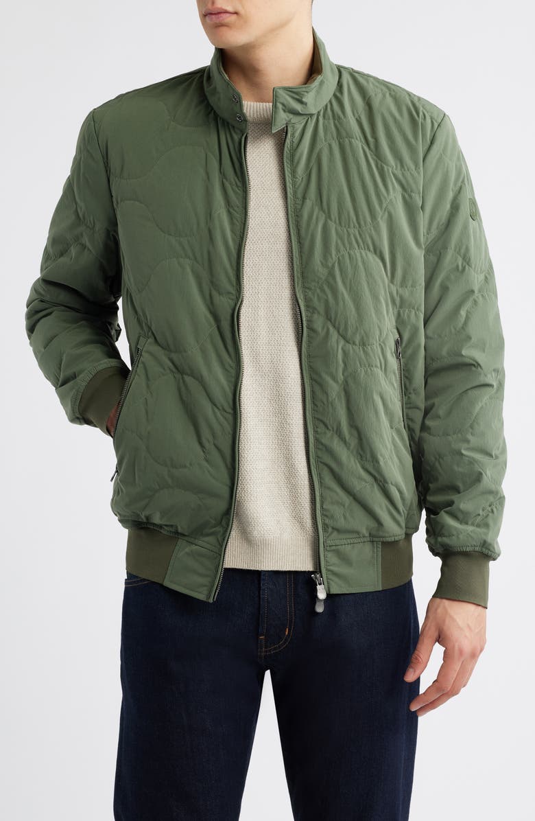 Save The Duck Stream Water Resistant Quilted Jacket, Main, color, Thyme Green