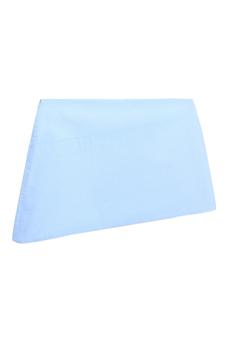 Asymmetric Hem Cotton Poplin Skirt, Alternate, color, SKY BLUE