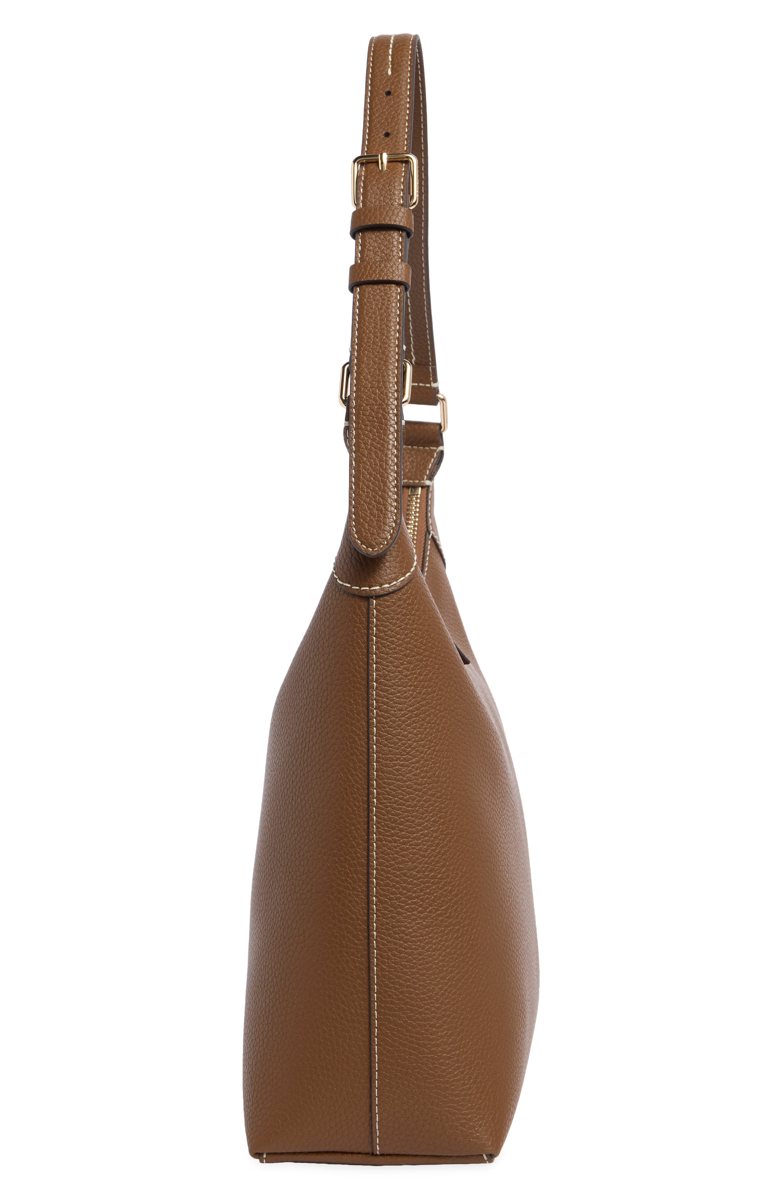Florence Small Leather Hobo Bag, Alternate, color, NEW CARAMEL