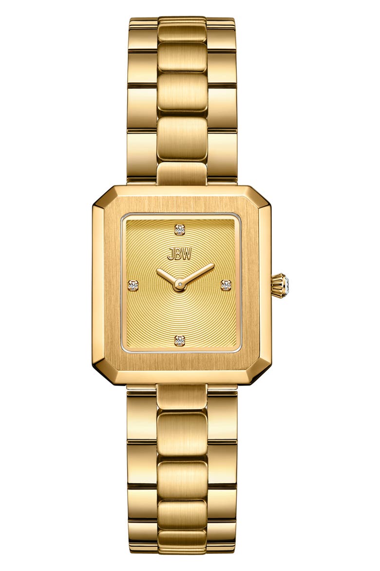 Arc Single Essential Lab Created Diamond Bracelet Watch, 23mm, Main, color, 18K GOLD