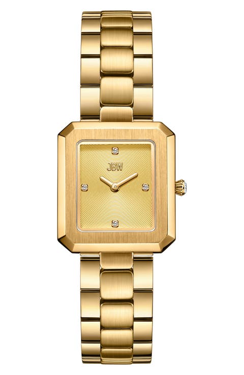 Arc Single Essential Lab Created Diamond Bracelet Watch, 23mm