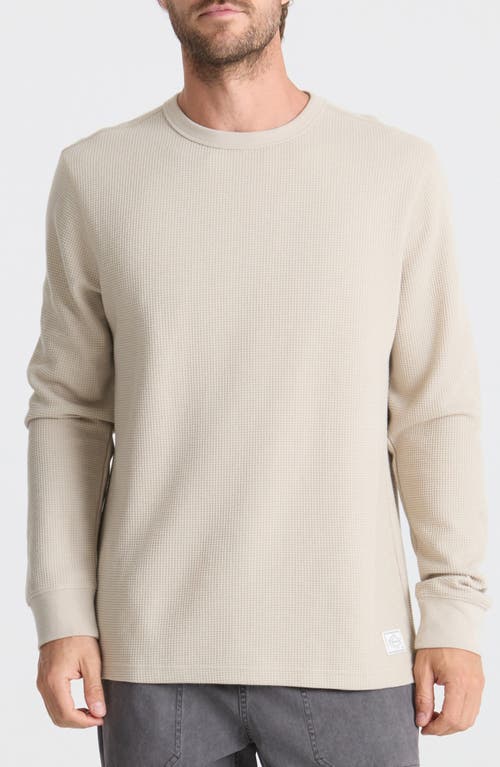 Roark Well Worn Cotton Blend Thermal Sweatshirt In Brown