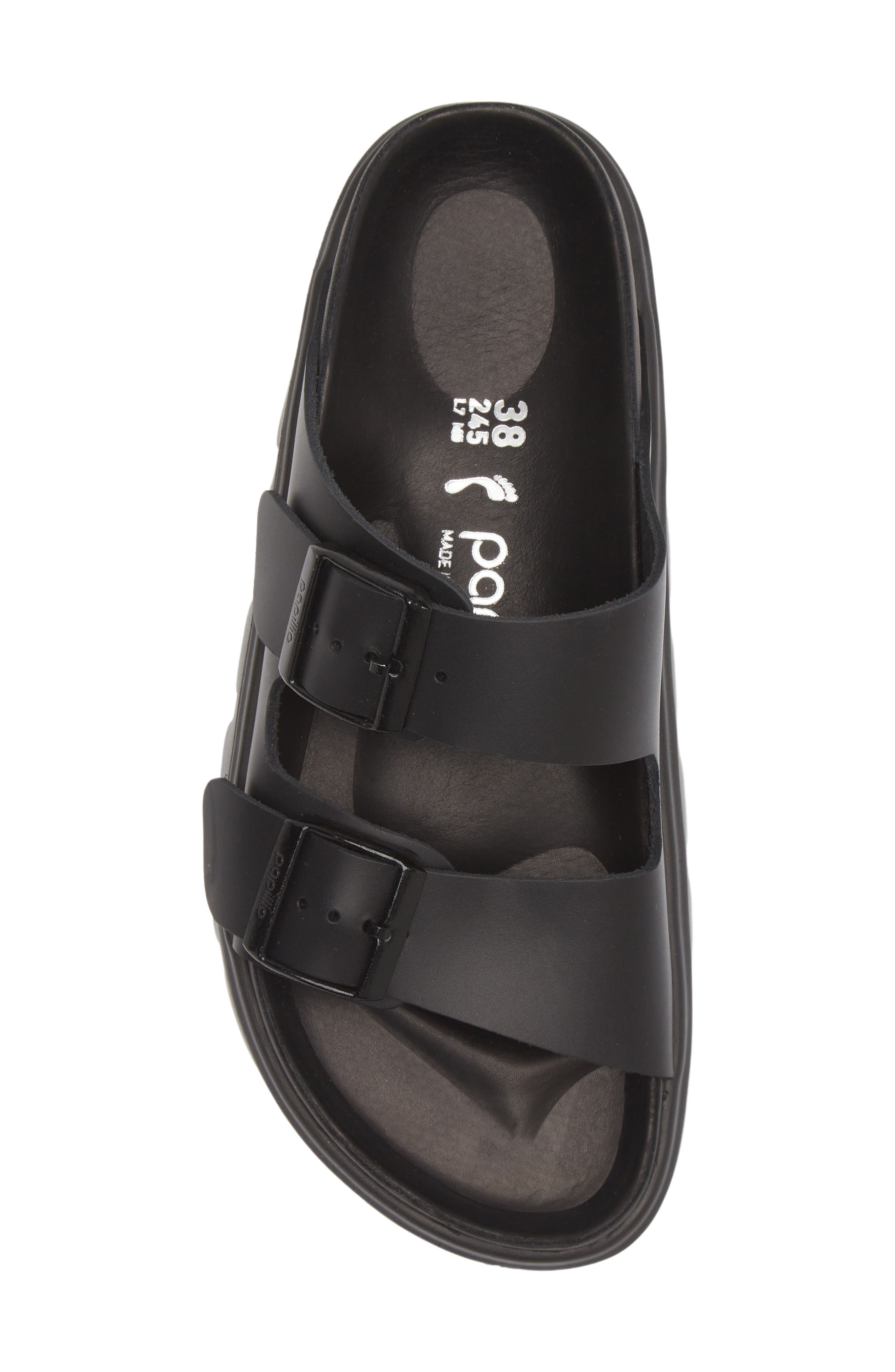 Birkenstock Papillio by Birkenstock Arizona Exquisite Chunky Slide Sandal, Alternate, color, Black