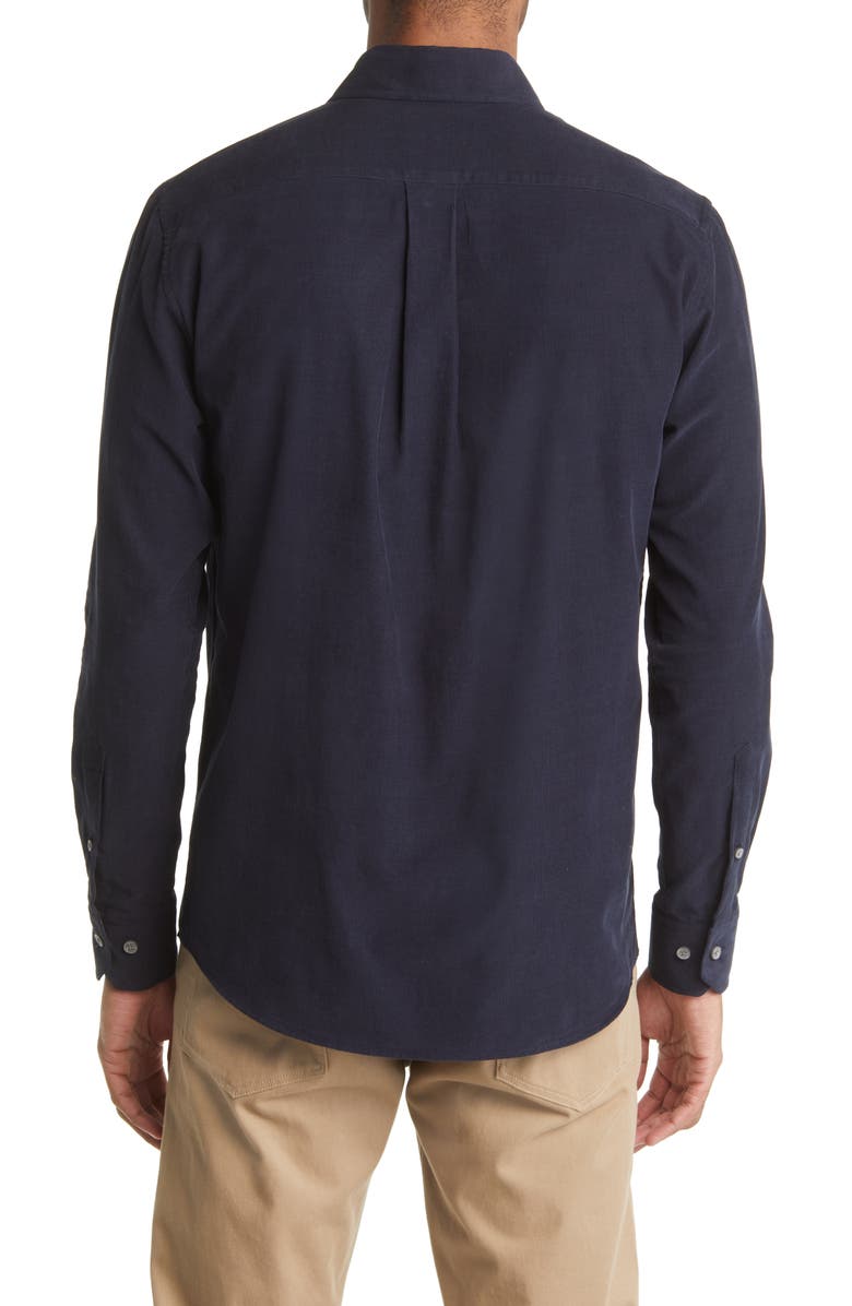 Scott Barber Solid Button-Down Baby Corduroy Shirt, Alternate, color, 
