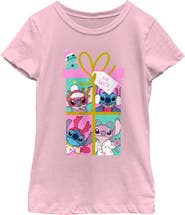 Lilo & Stitch Girl's Lilo & Stitch Gift For Santa Graphic T-Shirt