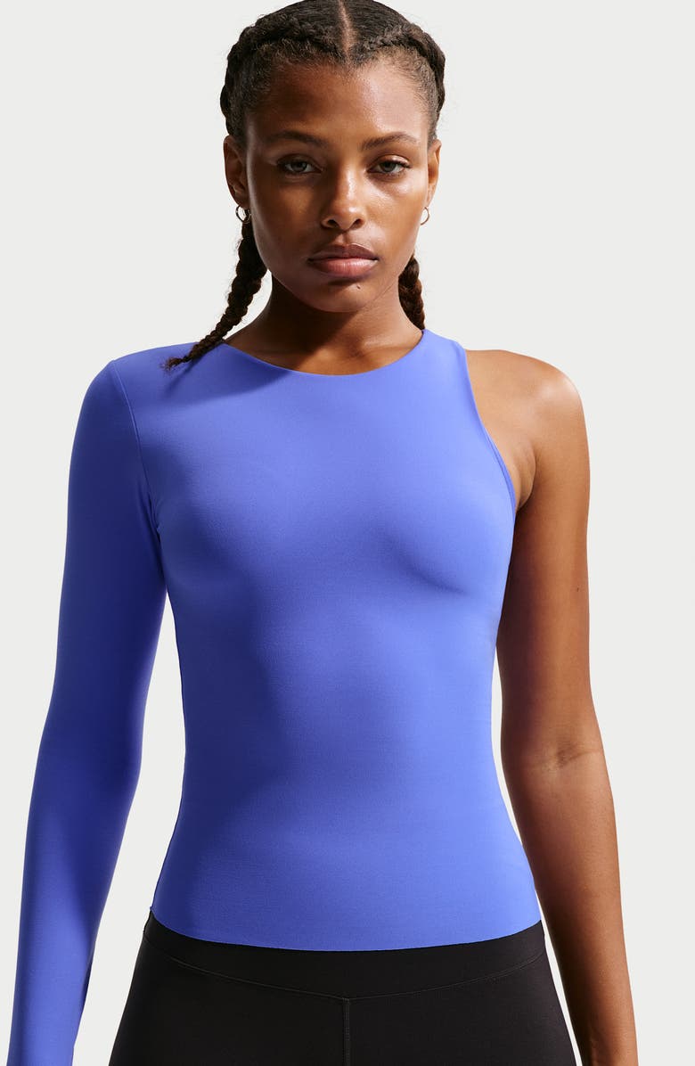 Nike Zenvy Dri-FIT Single Long Sleeve Top, Alternate, color, Sapphire