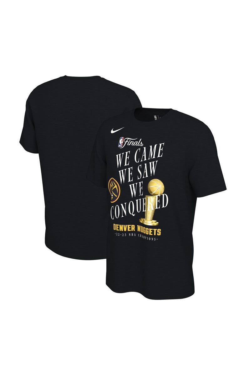 Nike Men's Nike  Black Denver Nuggets 2023 NBA Finals Champions Celebration Trophy T-Shirt, Main, color, 
