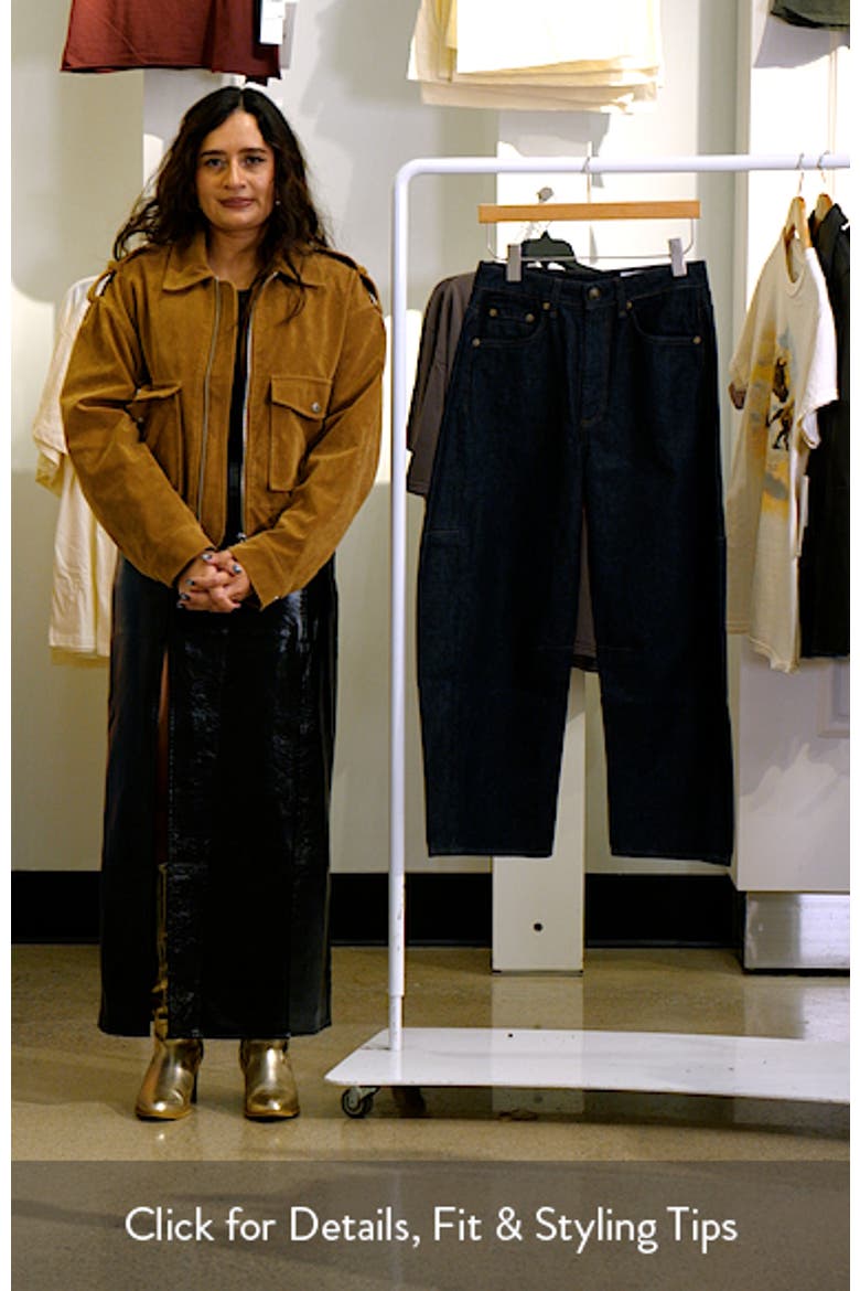 Charlie Super High Waist Crop Barrel Jeans video