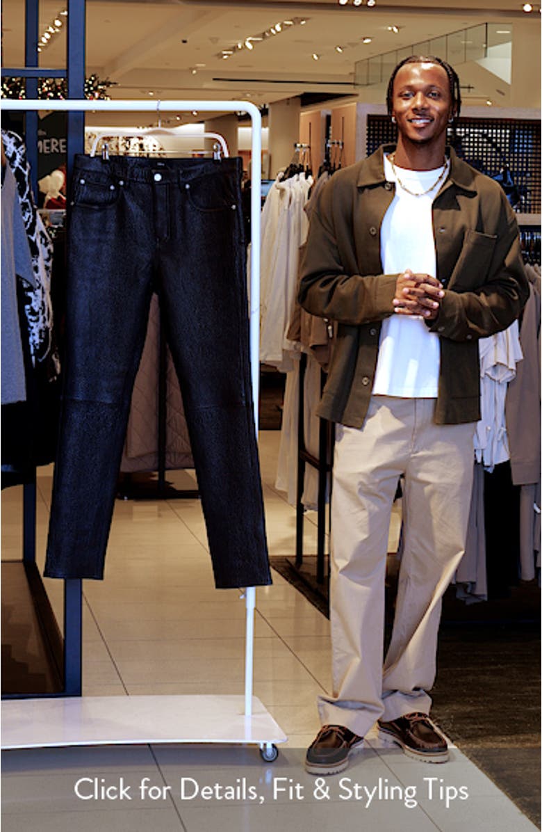 Stretch Leather Skinny Fit Pants, sales video thumbnail